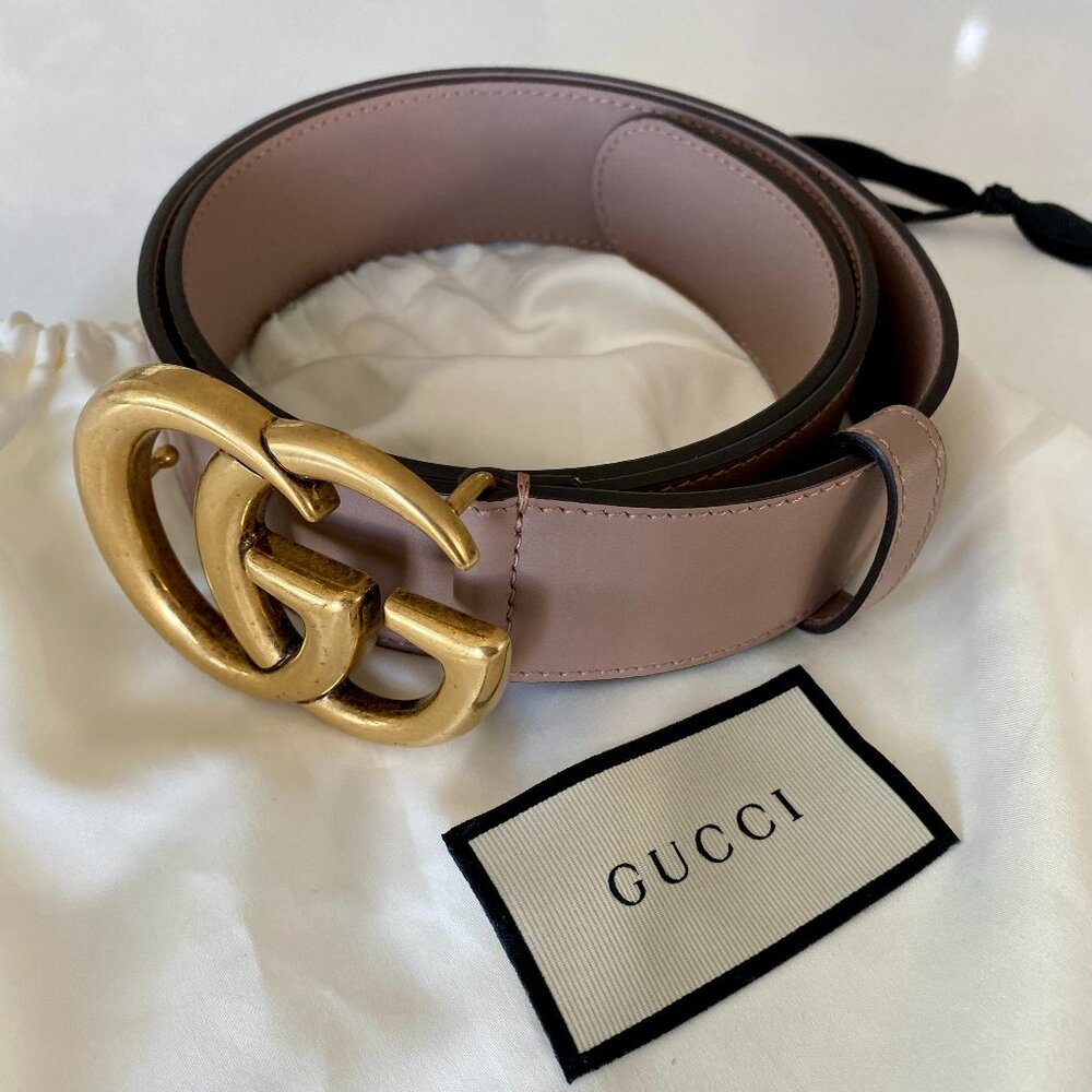 Authentic GG Wide Belt size 85